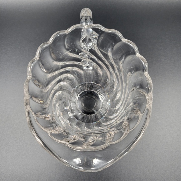 VTG Fostoria Colony 2412 Swirl‎ Footed Cereal Pitcher 5 7/8" Pint 16oz - Picture 4 of 7